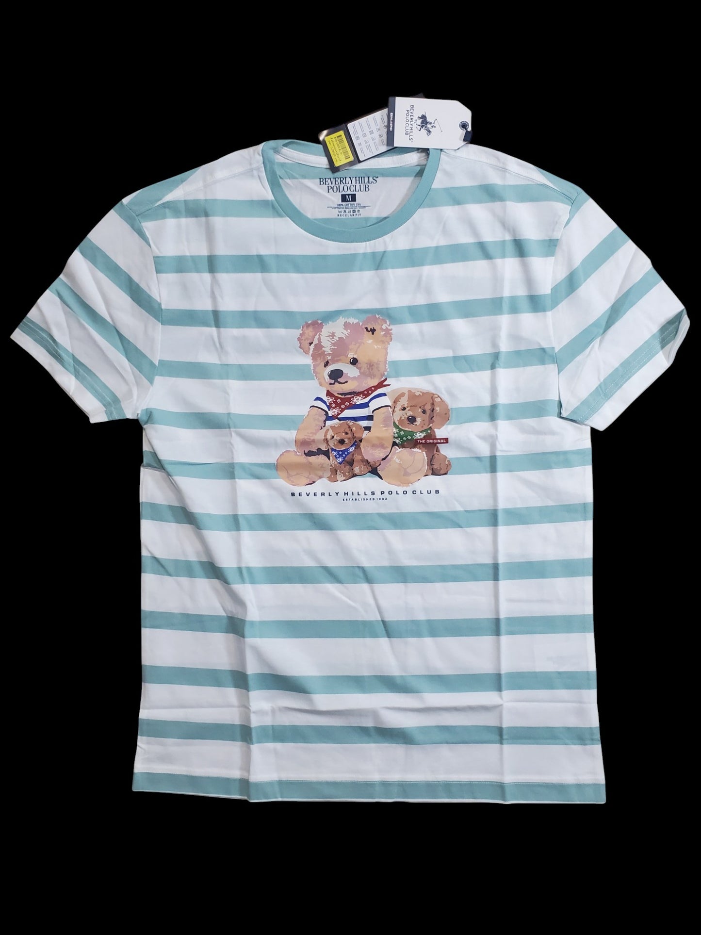 T-shirt rayé à manches courtes et col rond